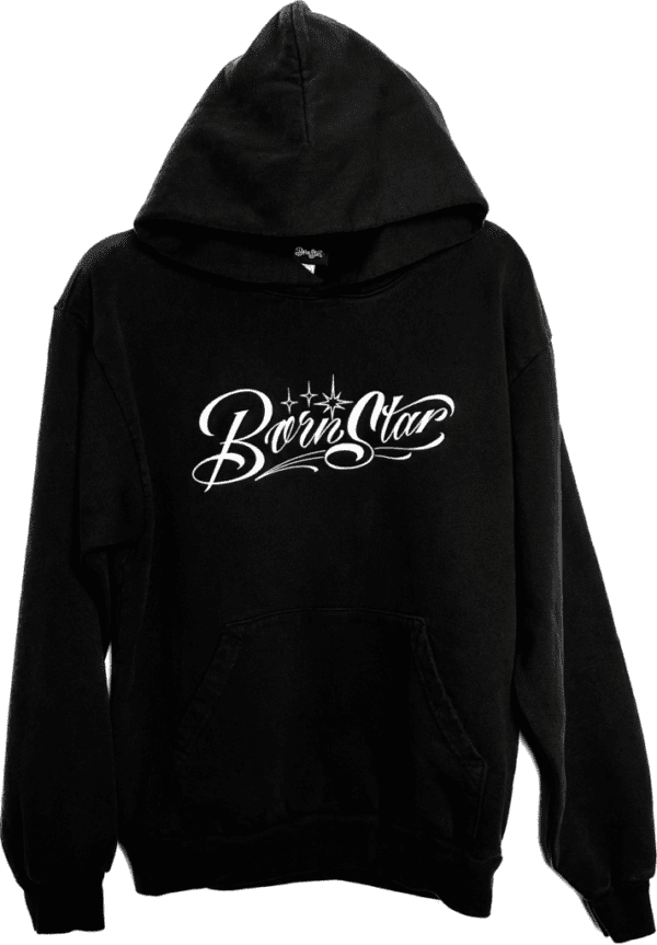 Black hooded swear shirt on the display